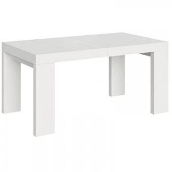 Mesa extensible Roxell 90x160/420 cm en Fresno Blanco
