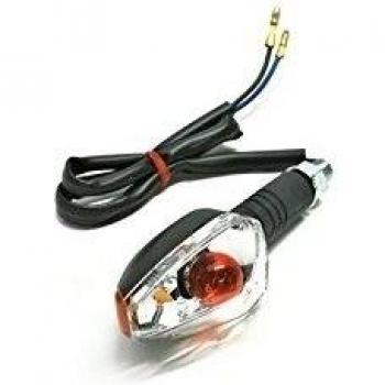 IMPORT PARTS BIKE - INTERMITENTE MOTO 50 ADAPTABLE PEUGEOT XR7 -TRANSPARENTE-NEGRO ANTERIOR IZQUIERDO O POSTERIOR DERECHO -HOMOLOGADO CE-