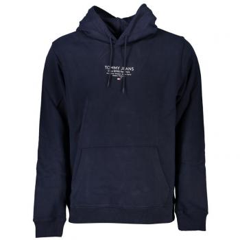 Cozy Blue Hooded Sweatshirt with Logo - Size S