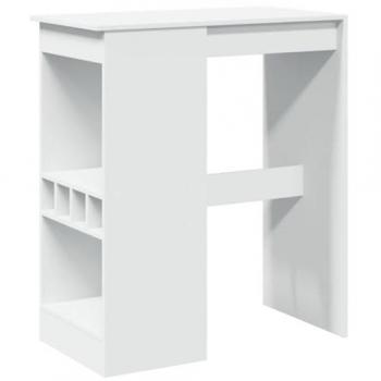 Mesa alta con estantes de madera ingeniería 90x47,5x103,5 cm