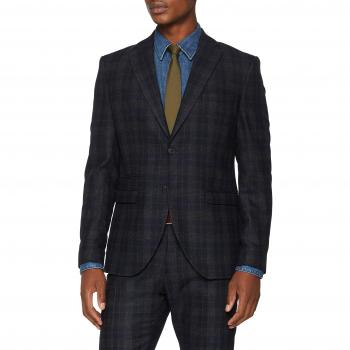 SELECTED HOMME Slhslim-buffaloiver Chk BLZ B Noos Chaqueta de Traje, Multicolor