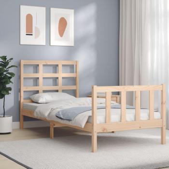Cama sin colchón 90x190 cm en madera maciza de pino