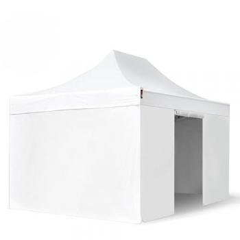 Carpa Plegable 3x4,5m Profesional de Aluminio 40mm con Laterales Sin Ventana PES 800 Blanca