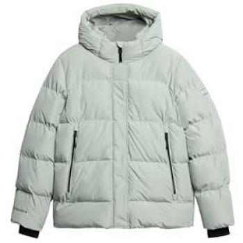 Chaqueta con capucha Superdry 5 Baffle Sports Puffer gris claro mujer - Talla 40