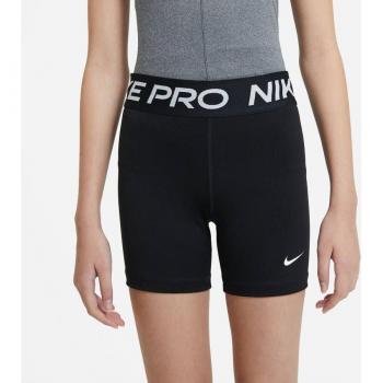 Nike Pro 3 Shorts for Girls, Black/White, Size: 7-8 Years