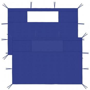 Cenador con paredes laterales y ventanas 2 unidades azul