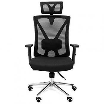 Phoenix Technologies – Silla Oficina Ergonómica de Escritorio, Respaldo Tela de Malla Transpirable, Reposabrazos Ajustables en Altura, Ajuste Lumbar en Altura, Carga Máx. 150Kg