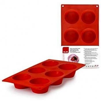 IBILI Strawberry Molde de Silicona con 6 Cavidades Ø7,9x3,7cm