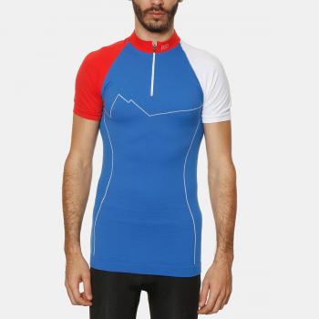 SPORT HG - Technical S/S with Zip and Carbon Fiber, Color Azul, Talla M