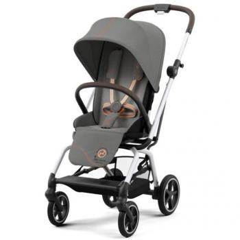 Cybex Eezy S Twist+ 2 Stroller with Silver Frame in Soho Grey