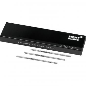 Montblanc 116193 Recambios para bolígrafo pequeños y para Meisterstück Mozart y Augmented Paper – Recargas de esferógrafo, 1 paquete x 3 Recambios Mystery Black