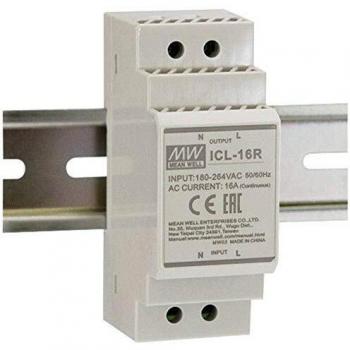Limitador de corriente de arranque MEANWELL ICL-16R, 16 A, para cargas inductivas y capacitivas, montado en carril DIN, Clase de protección II