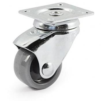 Rueda Giratoria de Plástico Gris Ø40 Zincado