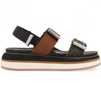 Sandalias de plataforma Gioseppo para mujer con animal print y tiras ajustables