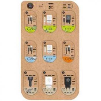 Expositor Sobremesa Cables y Cargadores TechOneTech 400900P - Contenido 27 Unidades Surtidas