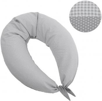 Cojín de Lactancia Luna 80x185x16 cm Vichy10 Gris