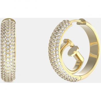 Pendientes de aro Crazy Earrings con detalles de acero y cristales