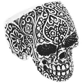 Wildcat Skull Tattoo Hombre Anillo Standard L, Acero Inoxidable,