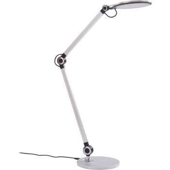 Lámpara de mesa LED Nyxaris, plata, metal, CCT, 50 cm