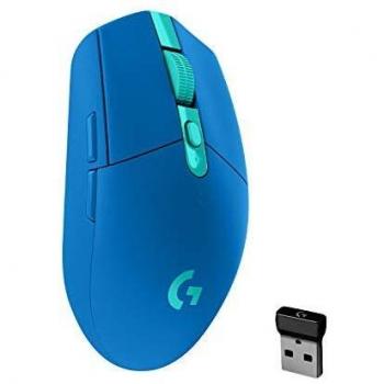 Logitech G305 LIGHTSPEED Ratón Gaming Inalámbrico, Captor HERO 12K, 12,000 DPI, Ultra-ligero, Batería de 250h, 6 Botones Programables, Memoría Integrada, PC/Mac - Azul