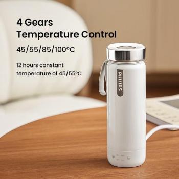 Biberón Philips PPSU 260ml para Bebés a Partir de 1 Mes + Tetina Anticólicos y Hervidor Eléctrico Philips AWP2799 con Diseño 2 en 1, Hervido y Ais