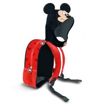 Mochila con Capucha Mickey Mouse Disney, 26 x 31 cm, Capacidad 8.5 L, Producto Oficial, Ideal para Regalos