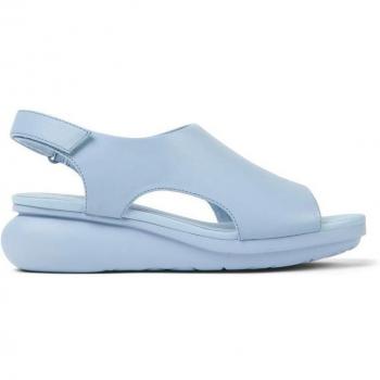 Sandalias de cuña Camper en piel azul claro para mujer