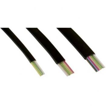 Cable Modular InLine® 6 Hilos Plano Negro, 100m para Teléfono