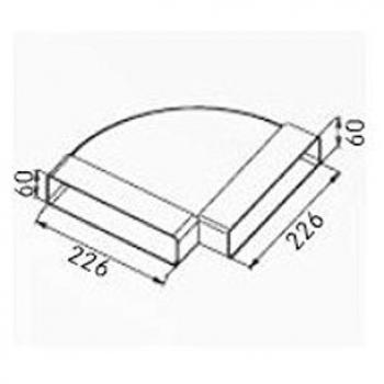 Campana de Tubo Corrugado Mepamsa 220x60 mm con Conector y Kit de Montaje Franke 1120040336, Accesorio para Chimenea, Dimensiones: 226 mm x 226 mm