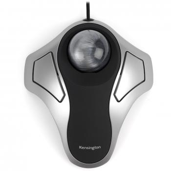 Kensington Orbit Wired Ergonomic Optical Trackball Mouse for PC, Mac and Windows - Metallic Silver/Black