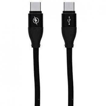 Cable USB-C a USB-C de Carga Rápida 20W y Transferencia de Datos, Longitud 1.5m, Color Negro