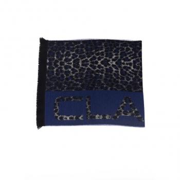 Cavalli Class Blue Wool Scarf