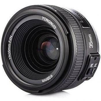 Yongnuo YN35mm F2N Objetivo Focal Fijo de 35 mm Enfoque AF/MF con Visi¨®n Gran Angular para c¨¢mara Nikon + TARION Bolsa