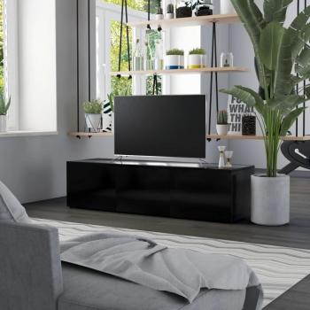 Mueble para TV de madera contrachapada en color negro de 120x34x30 cm