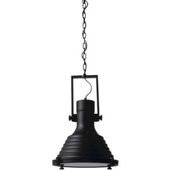Lámpara de Suspensión Victor EPIKASA, Metal y Vidrio, Color Negro, 35x35x158 cm