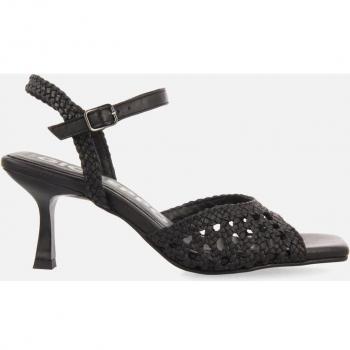SANDALIAS NEGRAS DE TACÓN FINO CON PIEL TRENZADA PARA MUJER DURSELEY