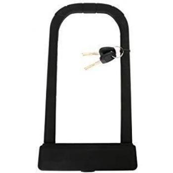 MSC Bikes LOCKU Candado Recubierto Silicona en u, Negro, 150x290