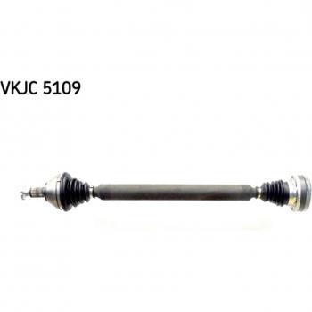 Eje motriz y árbol de transmisión SKF VKJC 5109, compatible con vehículos específicos, fabricado en acero de alta calidad, incluye rodamientos y juntas para un rendimiento óptimo, diseñado para soportar altas cargas y proporcionar una transmisión