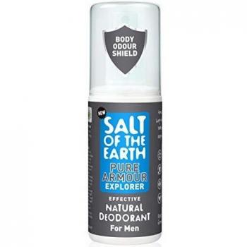 Natural Deodorant Spray for Men by Salt of the Earth, Pure Armour - Vegan, Long Lasting Protection, Leaping Bunny Approved, Made in the UK - 100 ml
