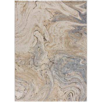 Alfombra abstracta Astrid en tonos beige, 160x230 cm