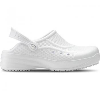 Zueco Laboral Flotantes Evolution - Feliz Caminar, Sandalias de Mujer y Hombre, Color Blanco