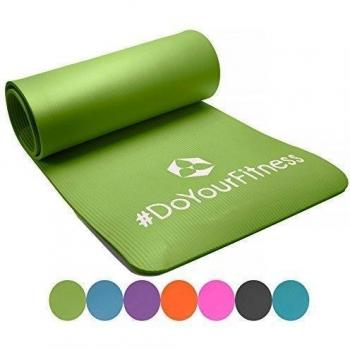 #DoYourFitness Esterilla de Fitness Yogini, Ideal para Pilates, Gimnasia y Yoga, Dimensiones:Esterilla de 183 x 61 x 1,0 cm Verde Claro, 122566222