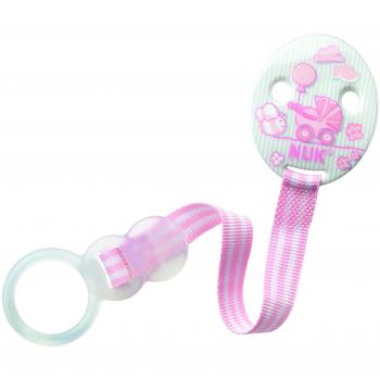 NUK NK10750453 - Sujeta-chupetes duo, color rosa claro