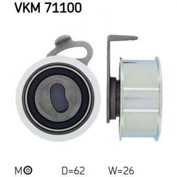 Polea tensora SKF VKM 71100 para correa dentada, incluye características de polea de tensión y guía para correa de distribución
