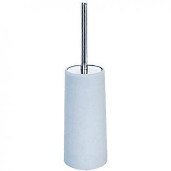 Escobillero de WC con soporte de polipropileno y acero inoxidable blanco MSV