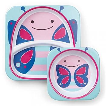 Skip Hop Zoo Butterfly - Set plato y bol