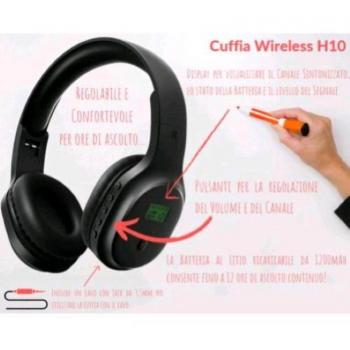 Cuffia Inalámbrica y Con Cable Empire HT.H10 para Conferencias y Educación, Ajustable, 1200 mAh, Color Negro