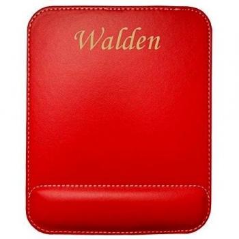 Almohadilla de cuero sintético de ratón personalizado con el texto: Walden
