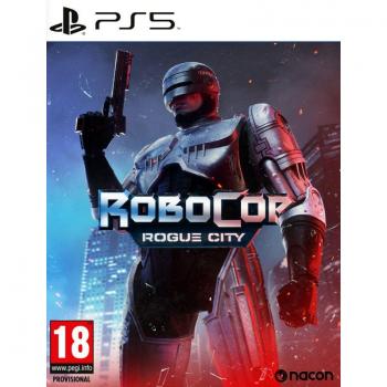 Robocop: Rogue City - Playstation 5 Edición Europea, videojuego de acción y aventura en tercera persona, ambientado en un futuro distópico, con jugabilidad basada en combate y exploración, desarrollado por Teyon