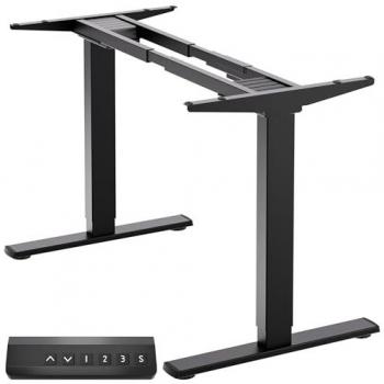 Mesa Escritorio Elevable Motorizada ONKRON CDF222E - Ajuste de Altura con 2 Motores y Función de Memoria, Capacidad de Carga hasta 100 kg, Color Negro
